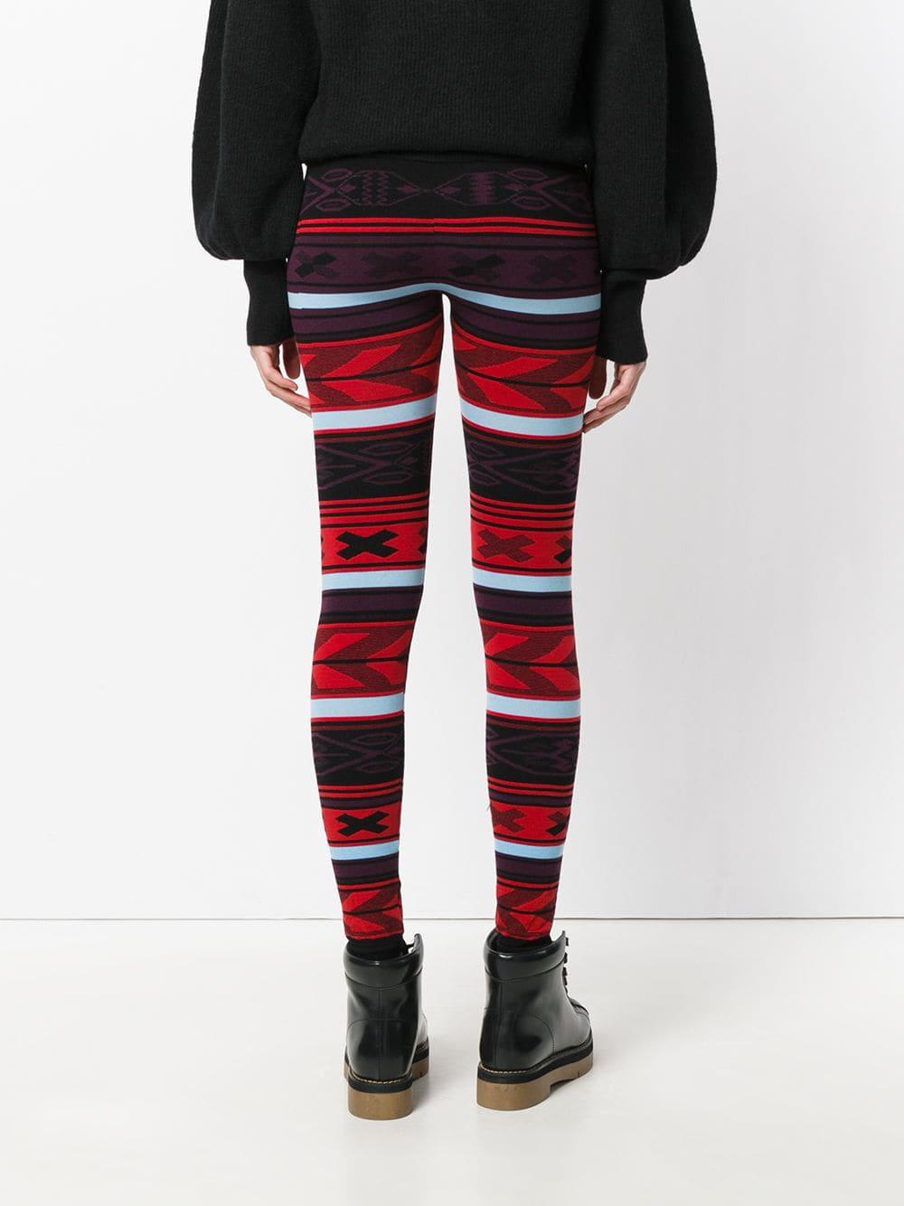 leggings with red side stripe