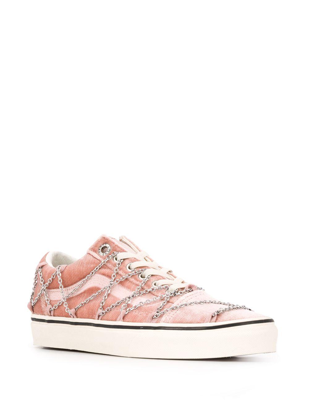 Vans X Sandy Liang Velvet Laced Chain Sneakers in Pink | Lyst