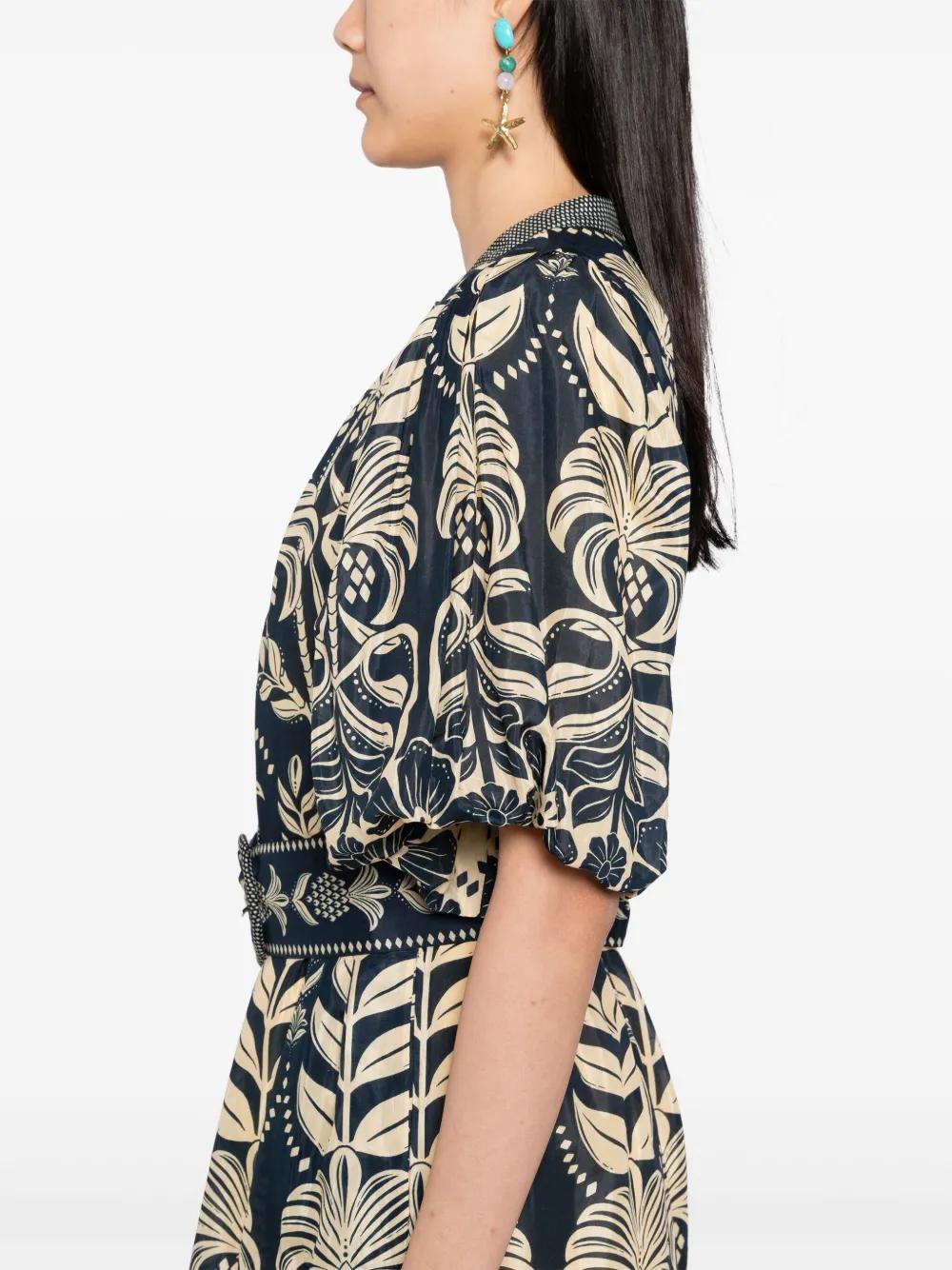 FARM Rio Ainika Tropical Splendor Mini Dress in Blue | Lyst