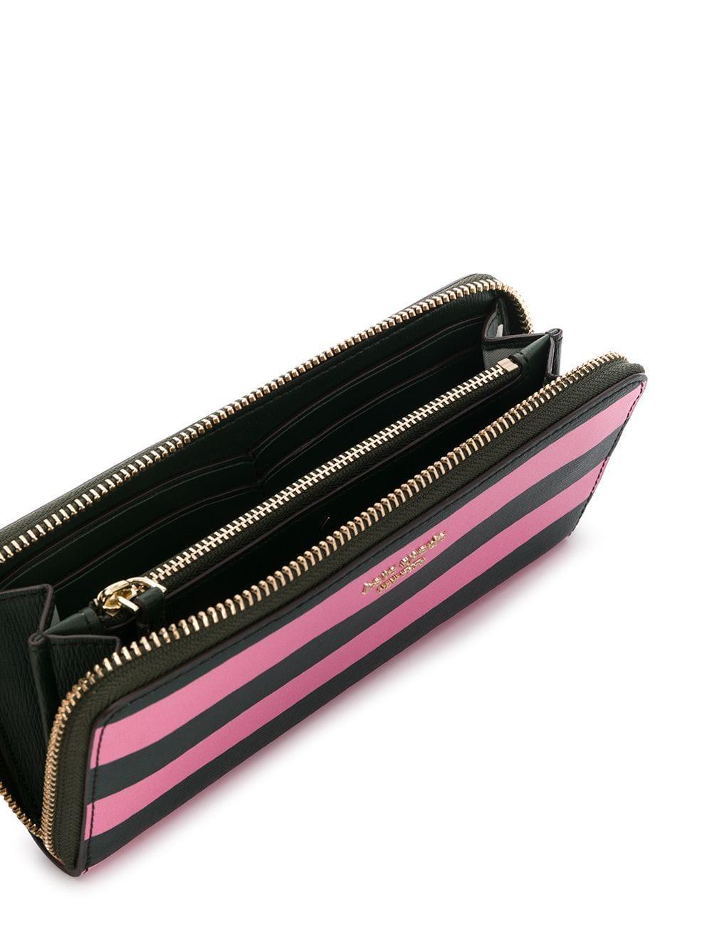 Kate Spade Stripe Wallet in Pink | Lyst