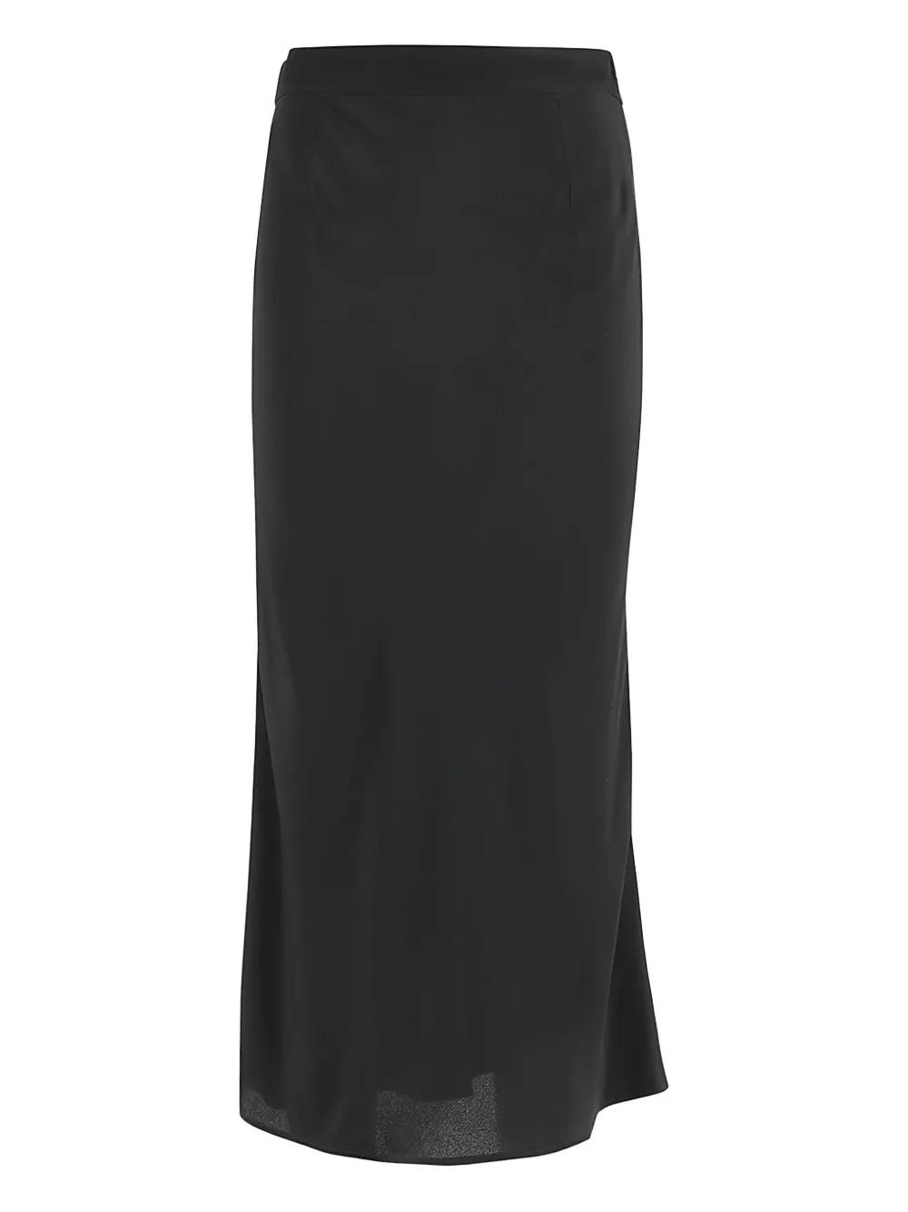 スカート FEDERICA TOSI STRETCH CADY LONG SKIRT WITH KNOT Federica Tosi Long Skirt - Black - 10% Off | Editorialist