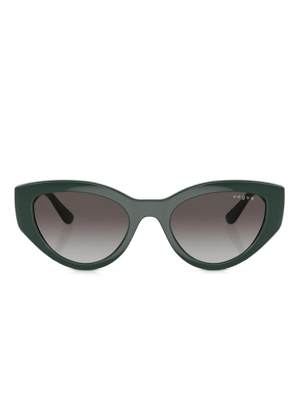 Lunettes De Soleil Vogue Style Aviateur - Monture Noire, Forme œil De Chat, Occasion
