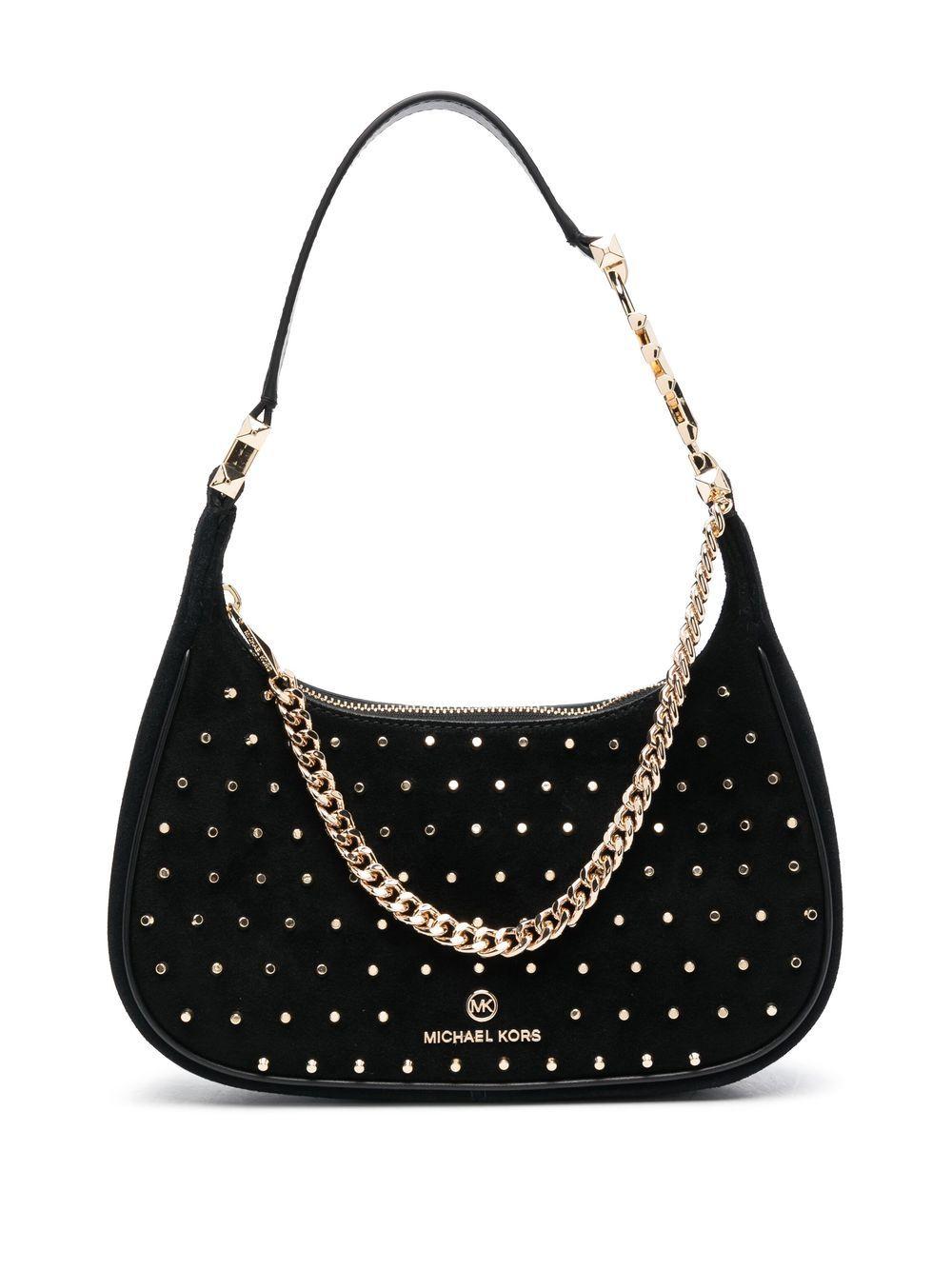 MICHAEL Michael Kors Piper Large Chain Shoulder Tote in Black