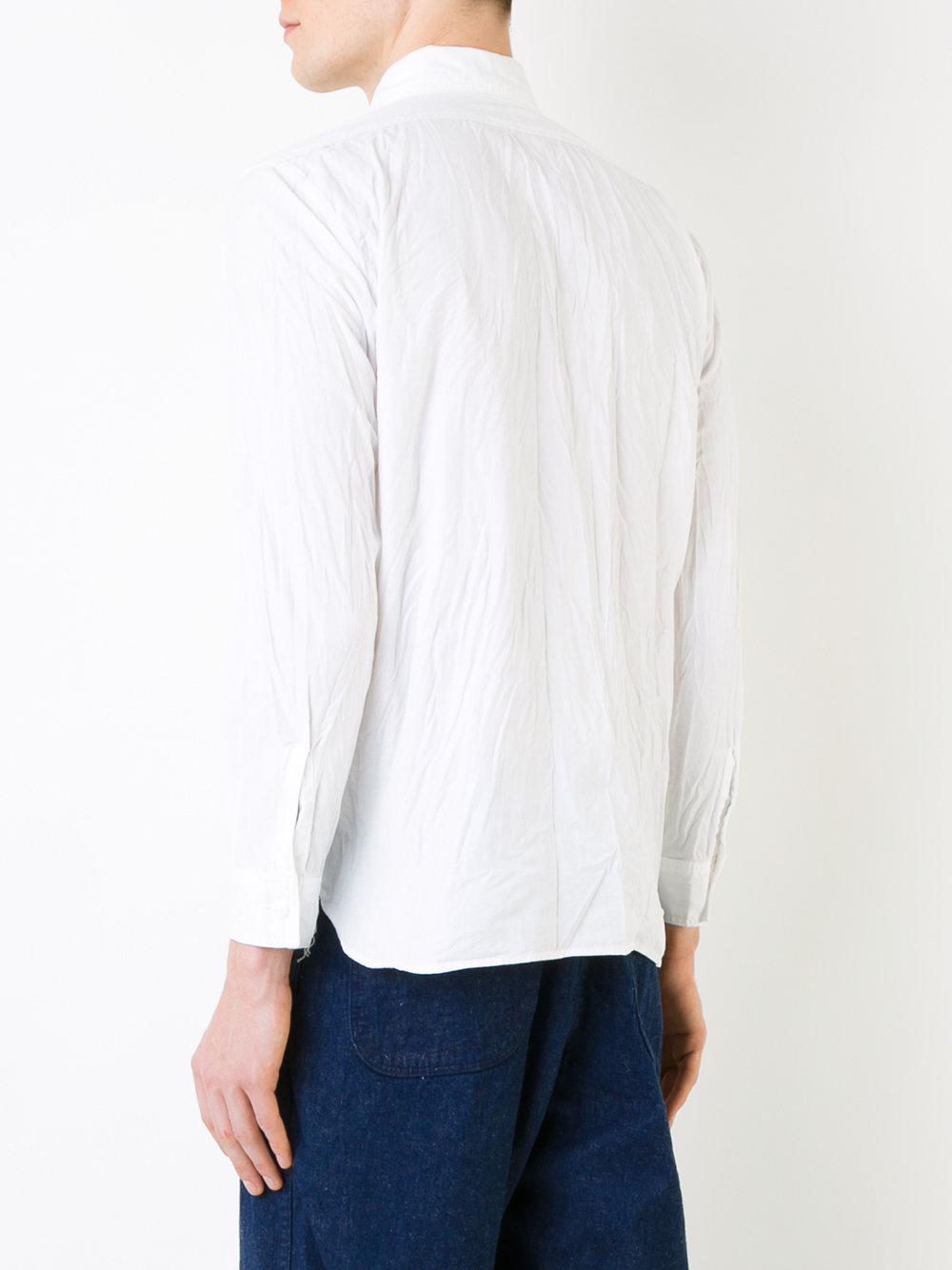 Orslow Cotton Chambray Shirt in White for Men - Lyst