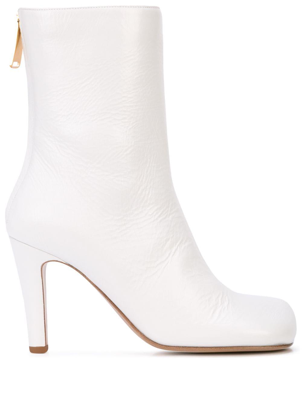 Bottega Veneta Bloc Boots in White | Lyst
