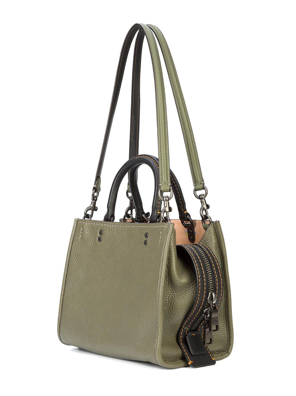 COACH Leather X Disney Rogue 25 Tote in Green | Lyst