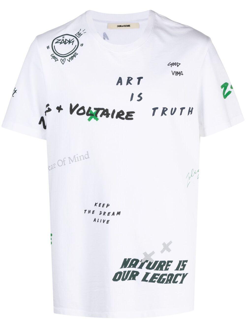T-shirt Art Is Truth Zadig & Voltaire pour homme en coloris Blanc | Lyst