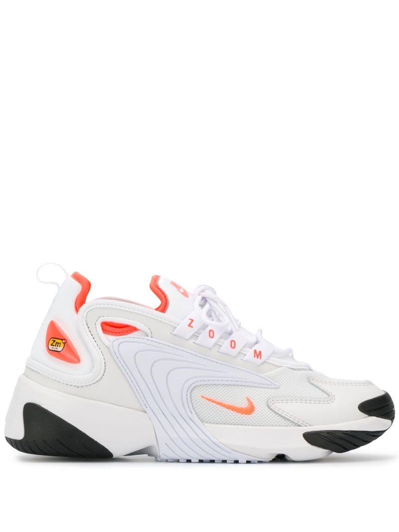 Nike Leather Off-white And Orange Zoom 2k Sneakers | Lyst