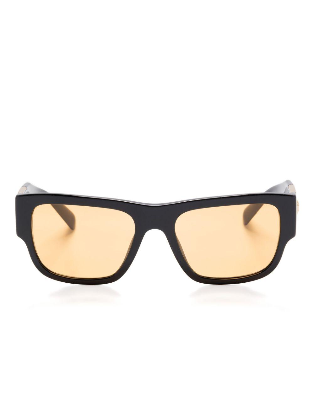 Versace Rectangle-Frame Sunglasses in Natural for Men | Lyst UK