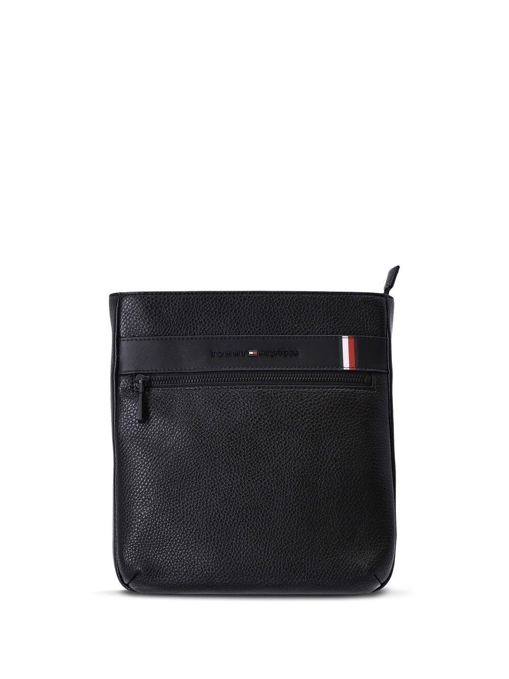 Tommy Hilfiger Single-strap Leather Crossover Bag in Black for Men | Lyst