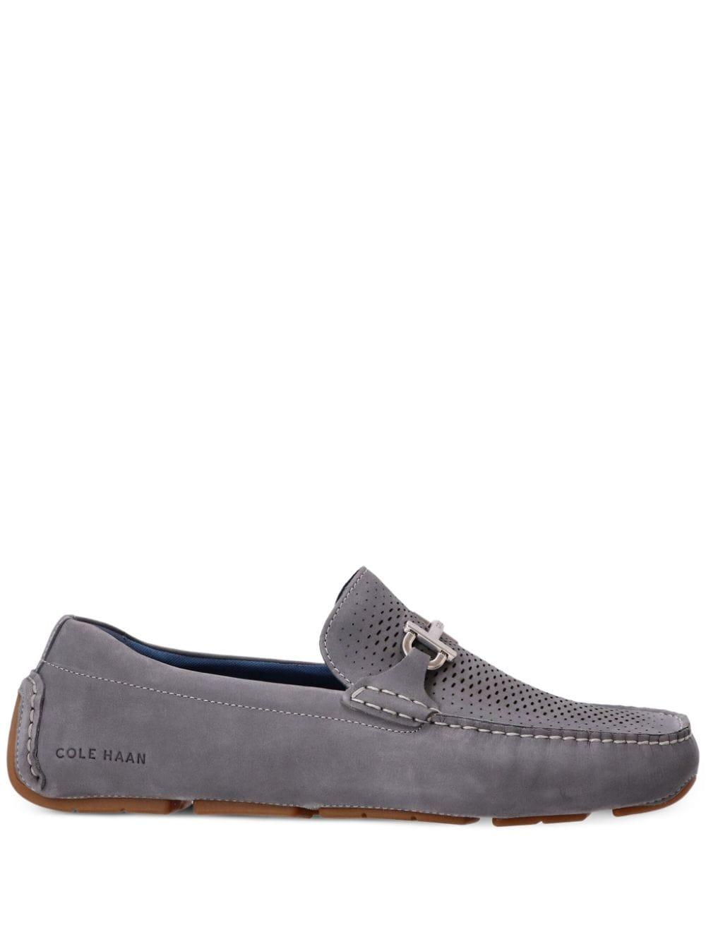 Cole Haan Grand Laser Bit Driving Loafers in Gray for Men Lyst