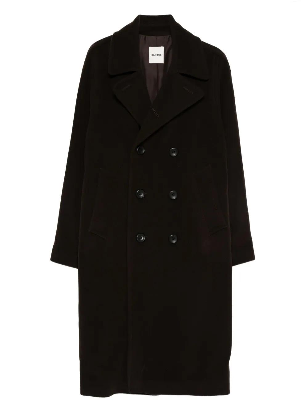 Sandro コート sandro-brown-Cappotto-