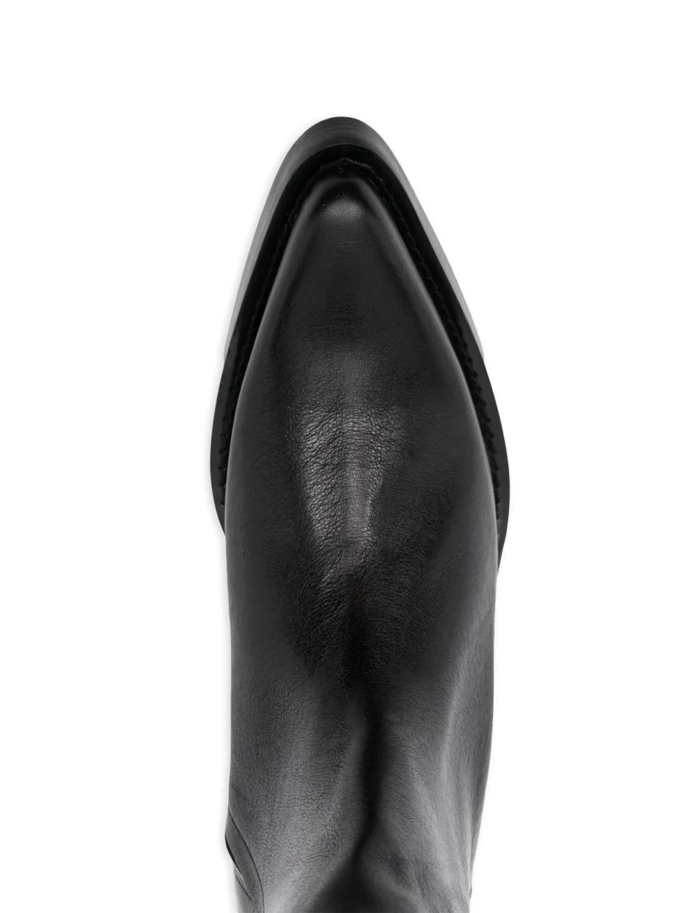 Egonlab Spike Leather Boots in Black for Men | Lyst