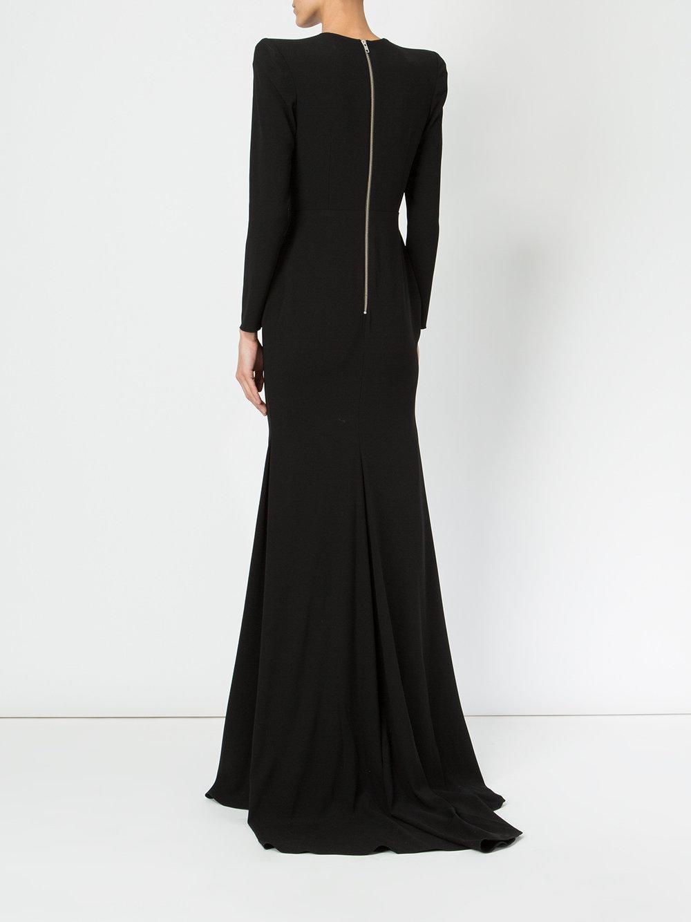 Alex Perry Long Embellished Gown in Black - Lyst