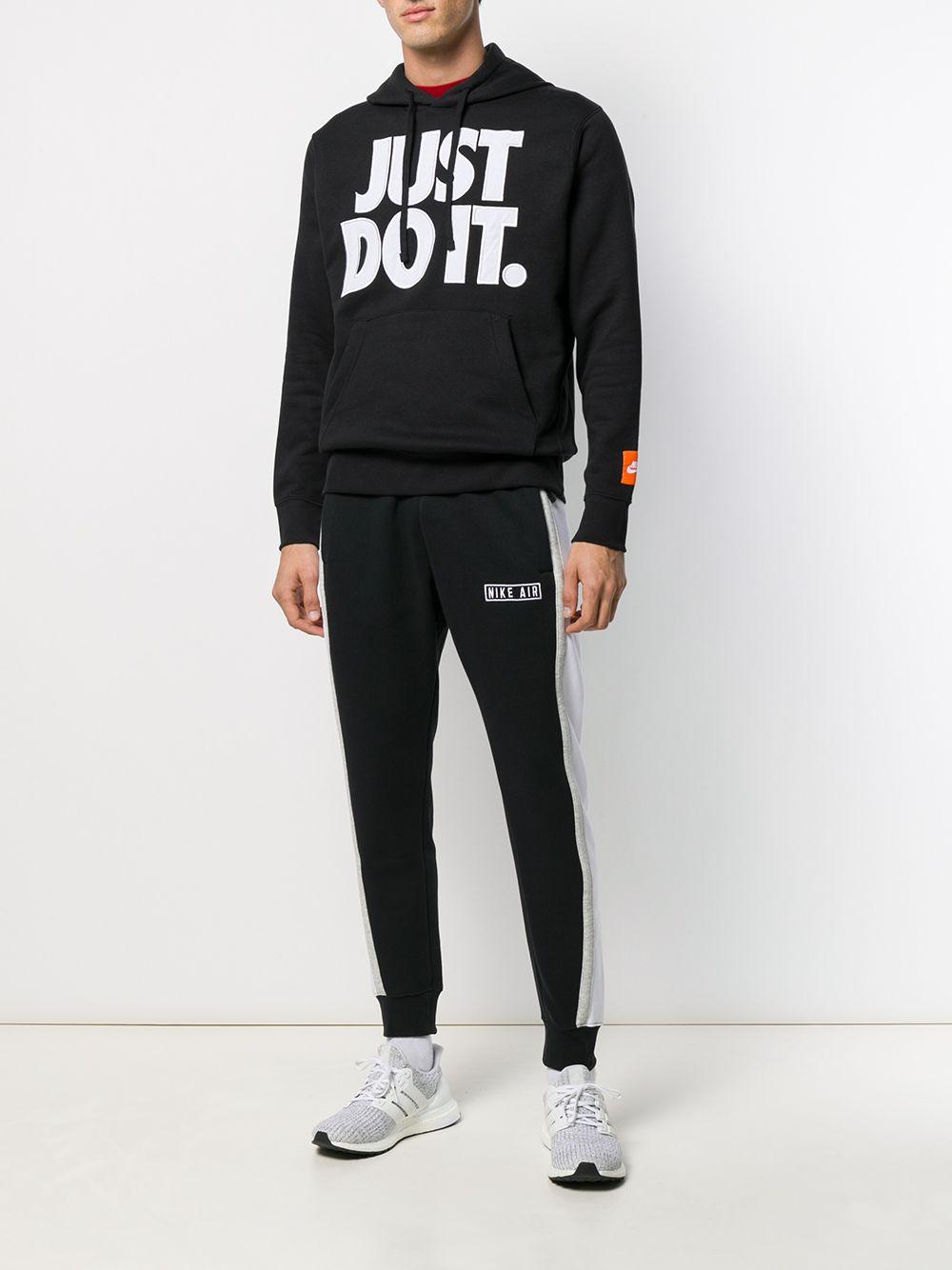 Nike Cotton 'just Do It' Embroidered Hoodie in Black for Men | Lyst