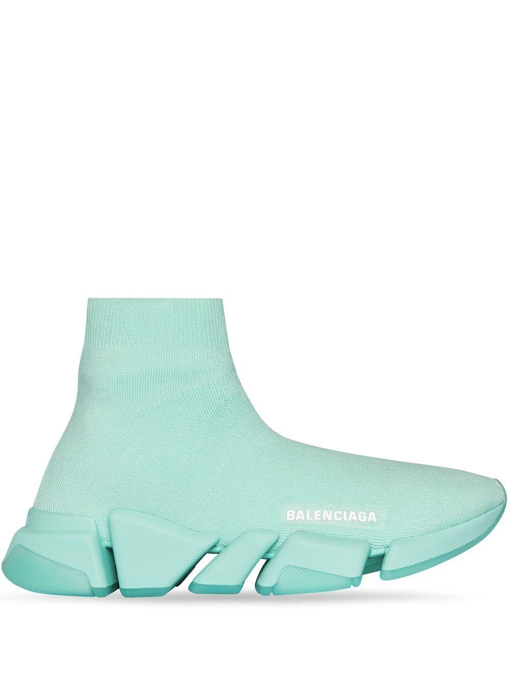 Balenciaga Speed 2.0 Sock Sneakers in Green for Men | Lyst