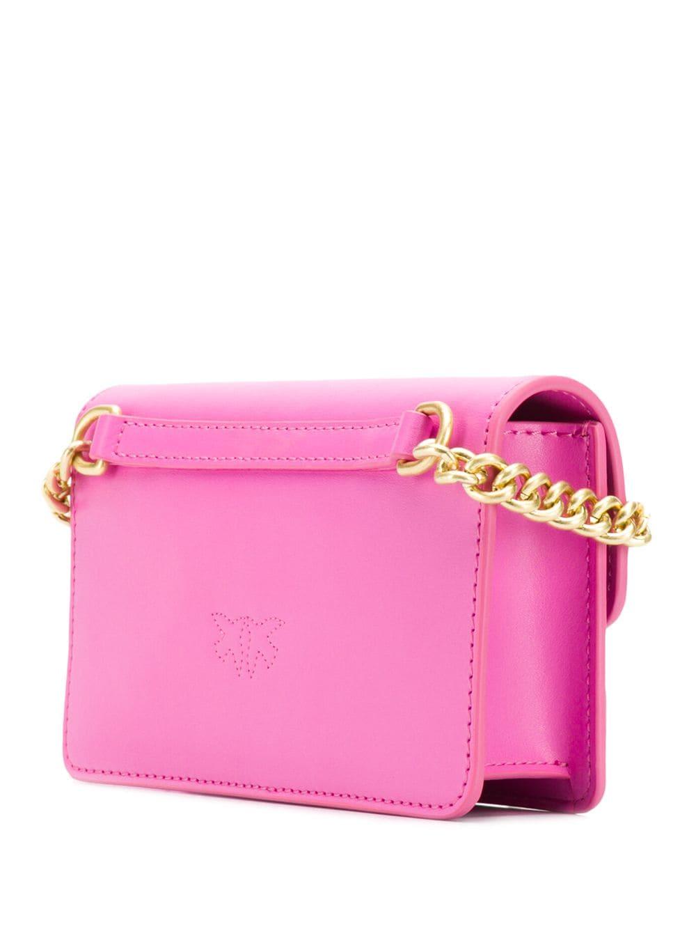 Pinko Leather Baby Love Simply Cross Body Bag in Pink - Lyst