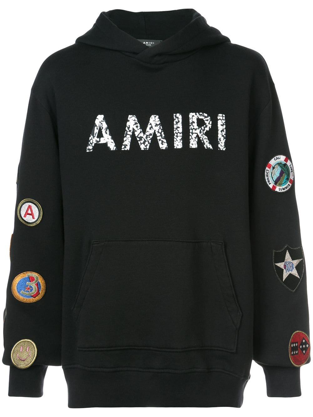 amiri patch hoodie