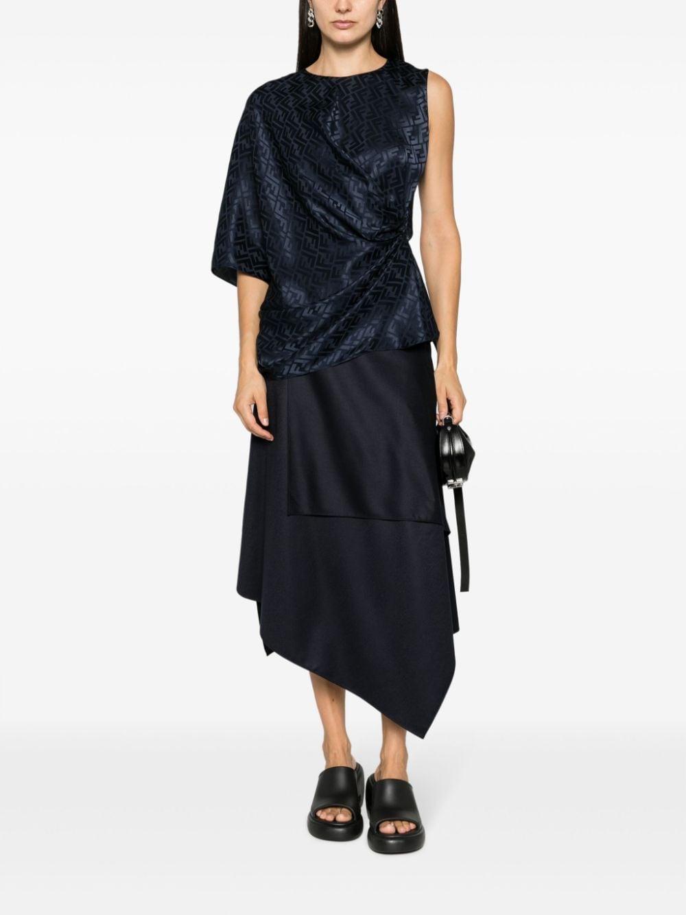 FENDI 極美品 2023 Asymmetrical Hem ニットスカート