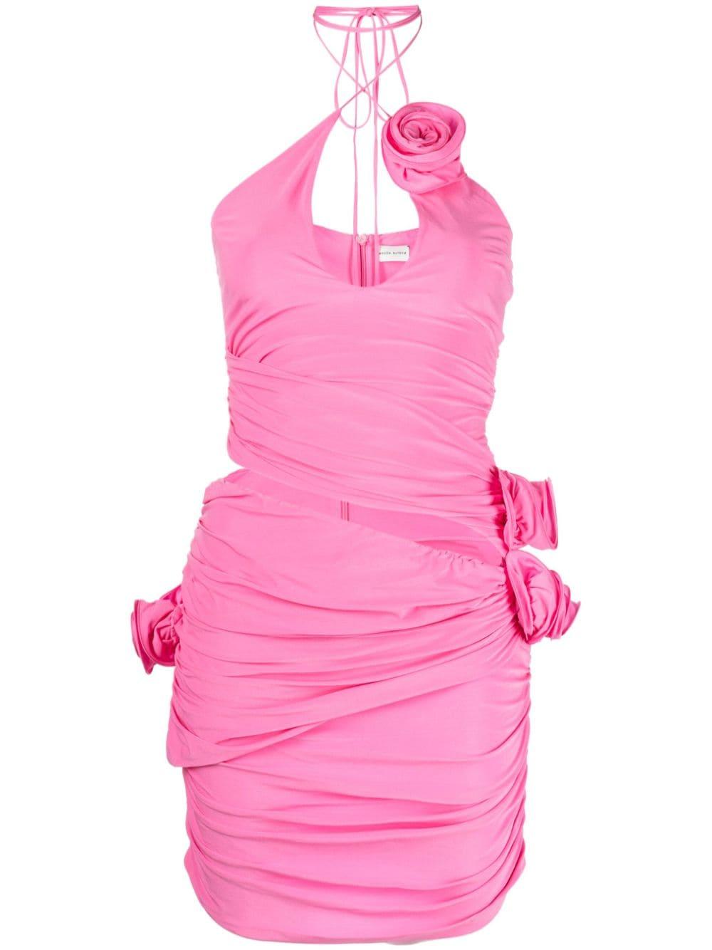 magda pink dress Magda Butrym Stretch-silk Midi Dress - Women - Pink Dresses