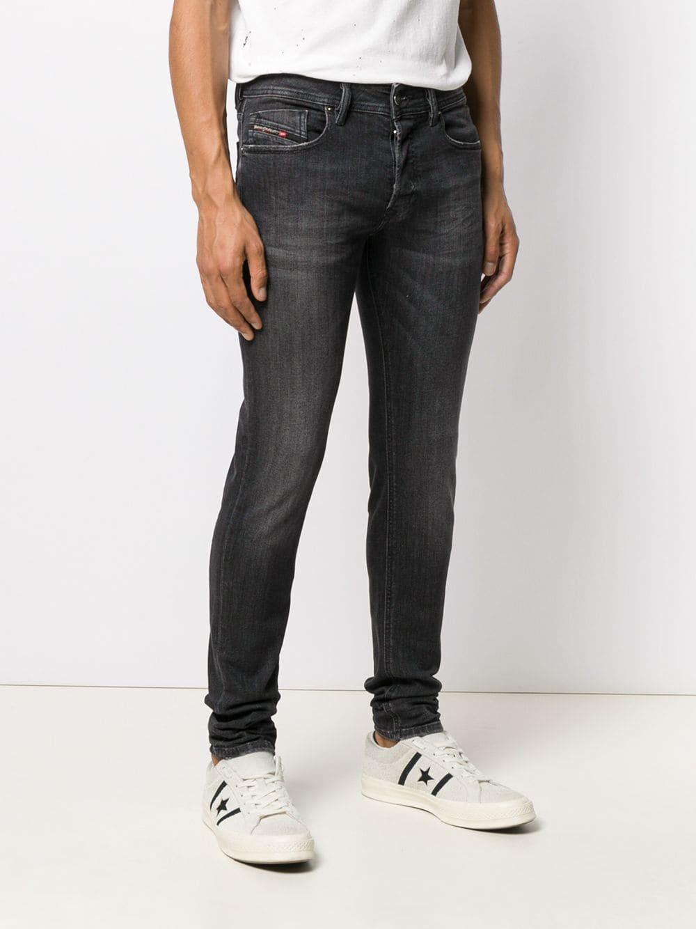 DIESEL Denim Sleenker 084at Jeans in Black for Men - Lyst