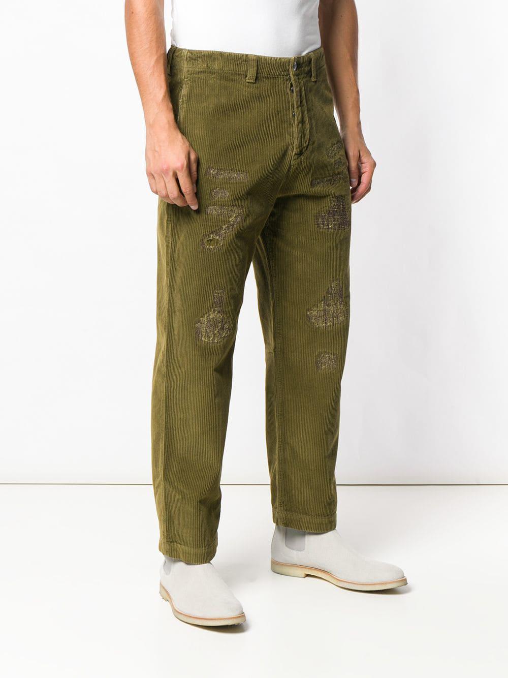 PRPS Distressed Corduroy Trousers in 