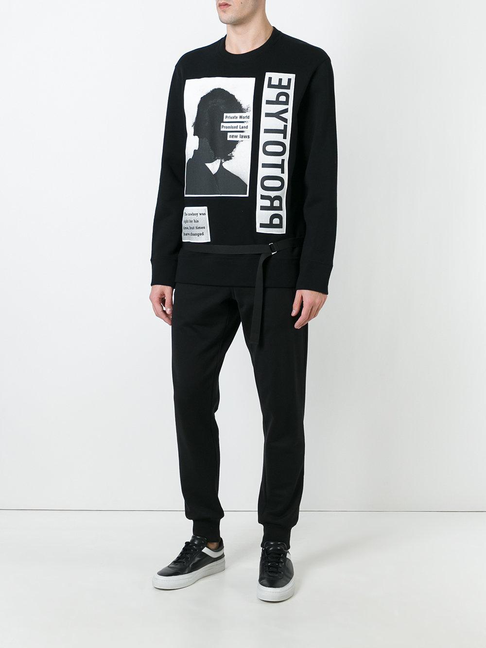 Helmut Lang Cotton X Travis Scott Prototype Print Sweatshirt in Black ...