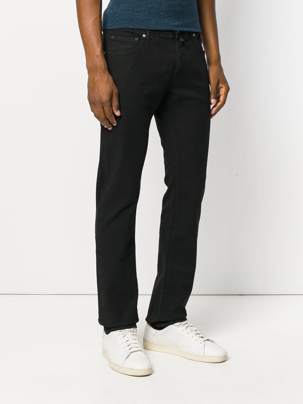 Jacob Cohen Denim Textured Jeans in Black for Men - Lyst