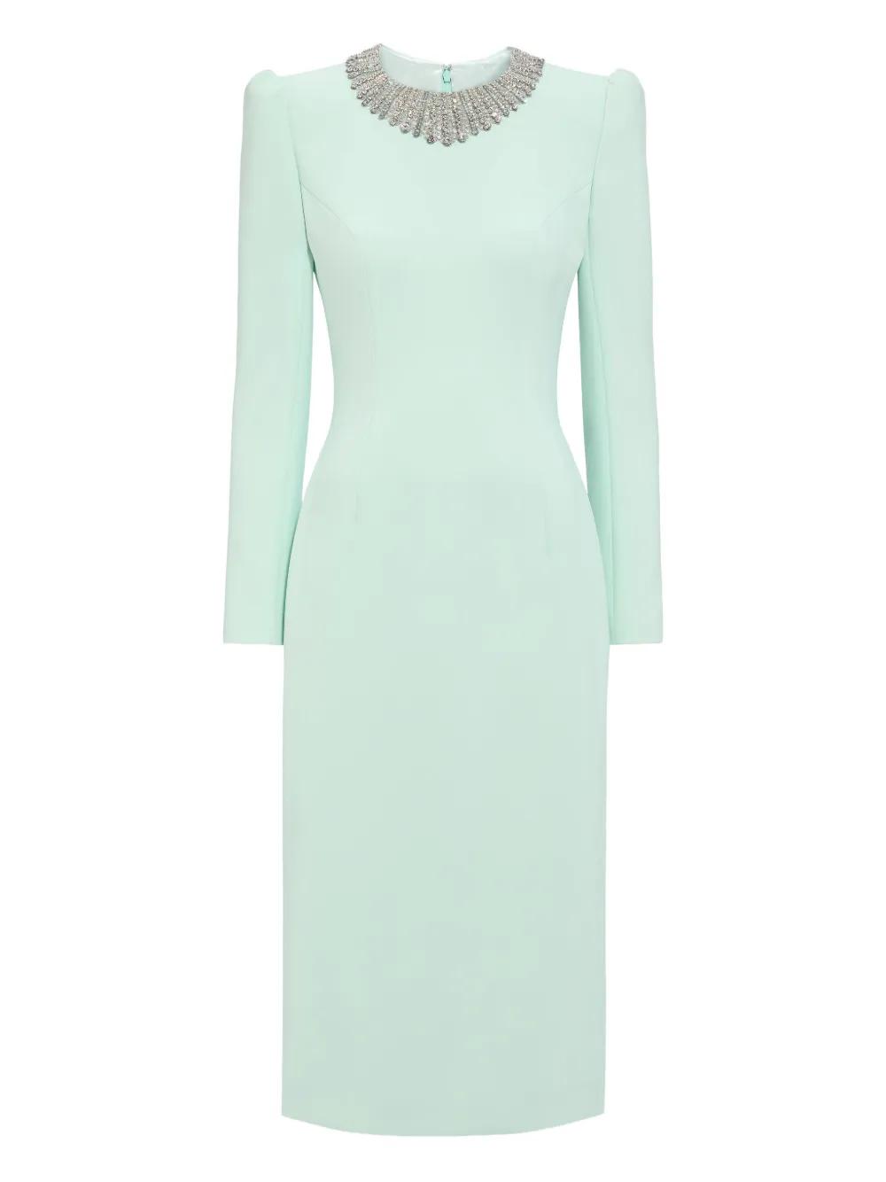 green emerald velvet dress The Kellie Pencil Dress in Off White and Provence Green – Vintage Diva