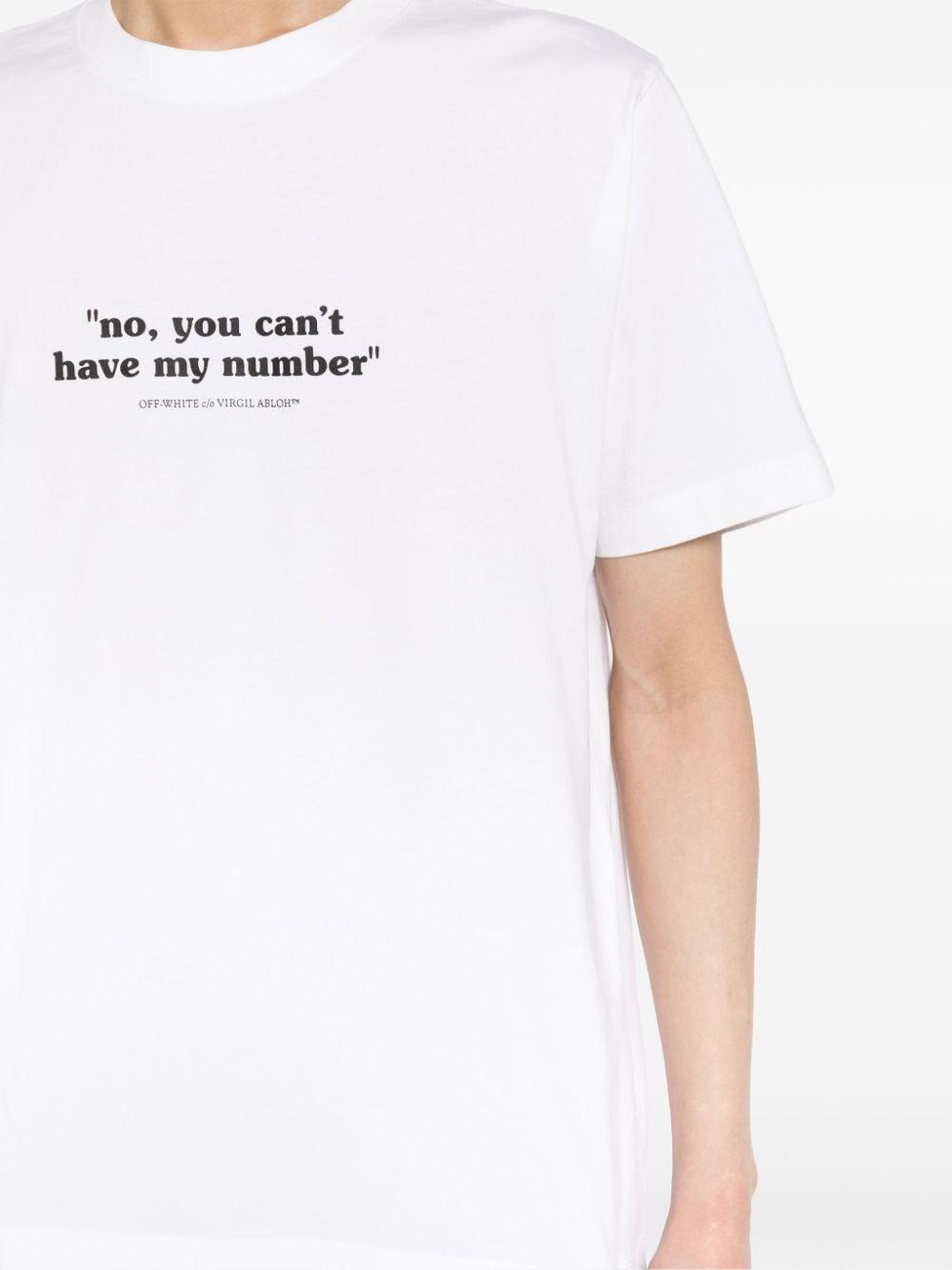 Off-White c/o Virgil Abloh Off- T-Shirt Quote Number in Off-White c/o Virgil Abloh Off- T-Shirt Quote Number in