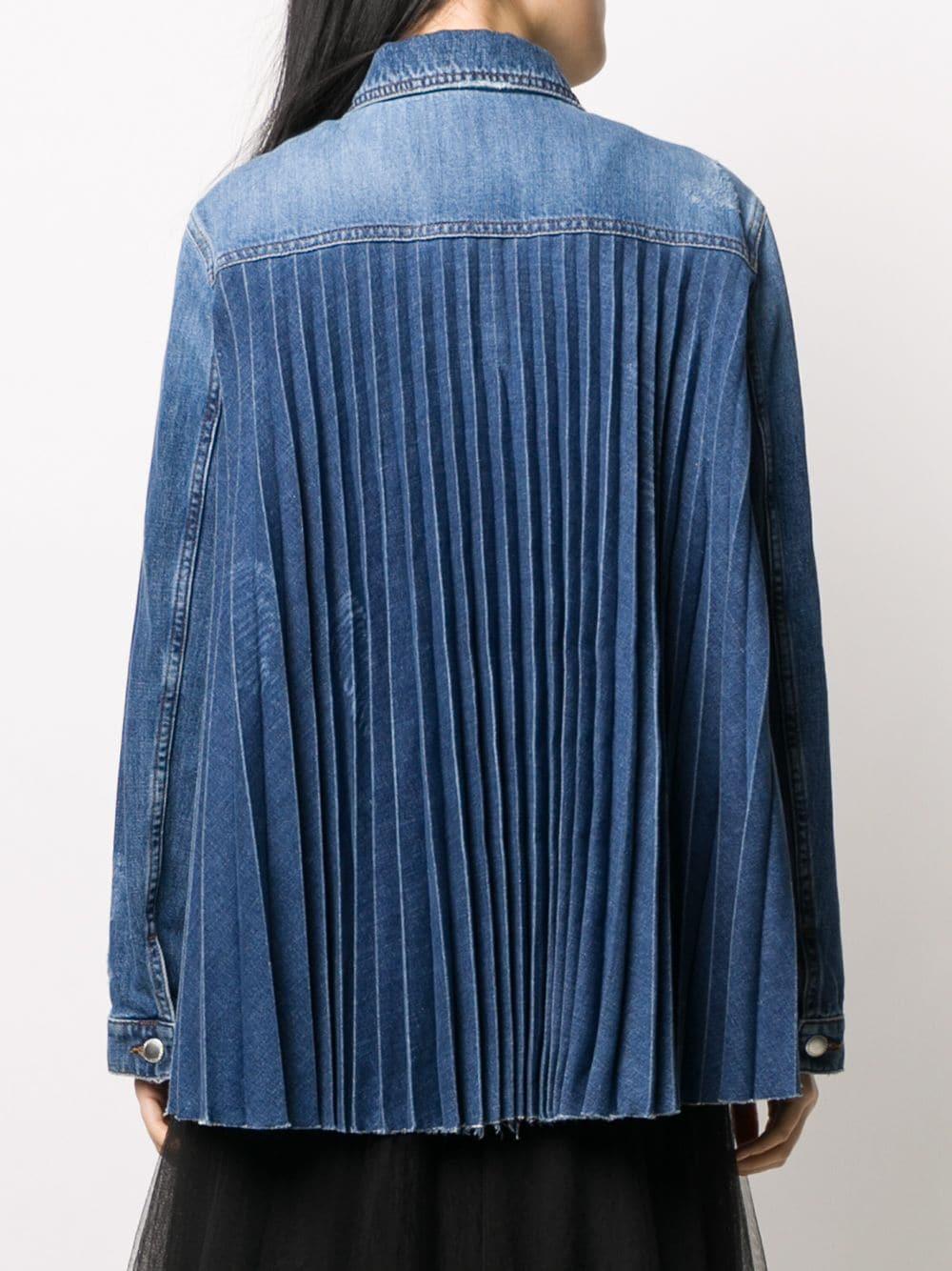 RED Valentino Pleated Back Denim Jacket 