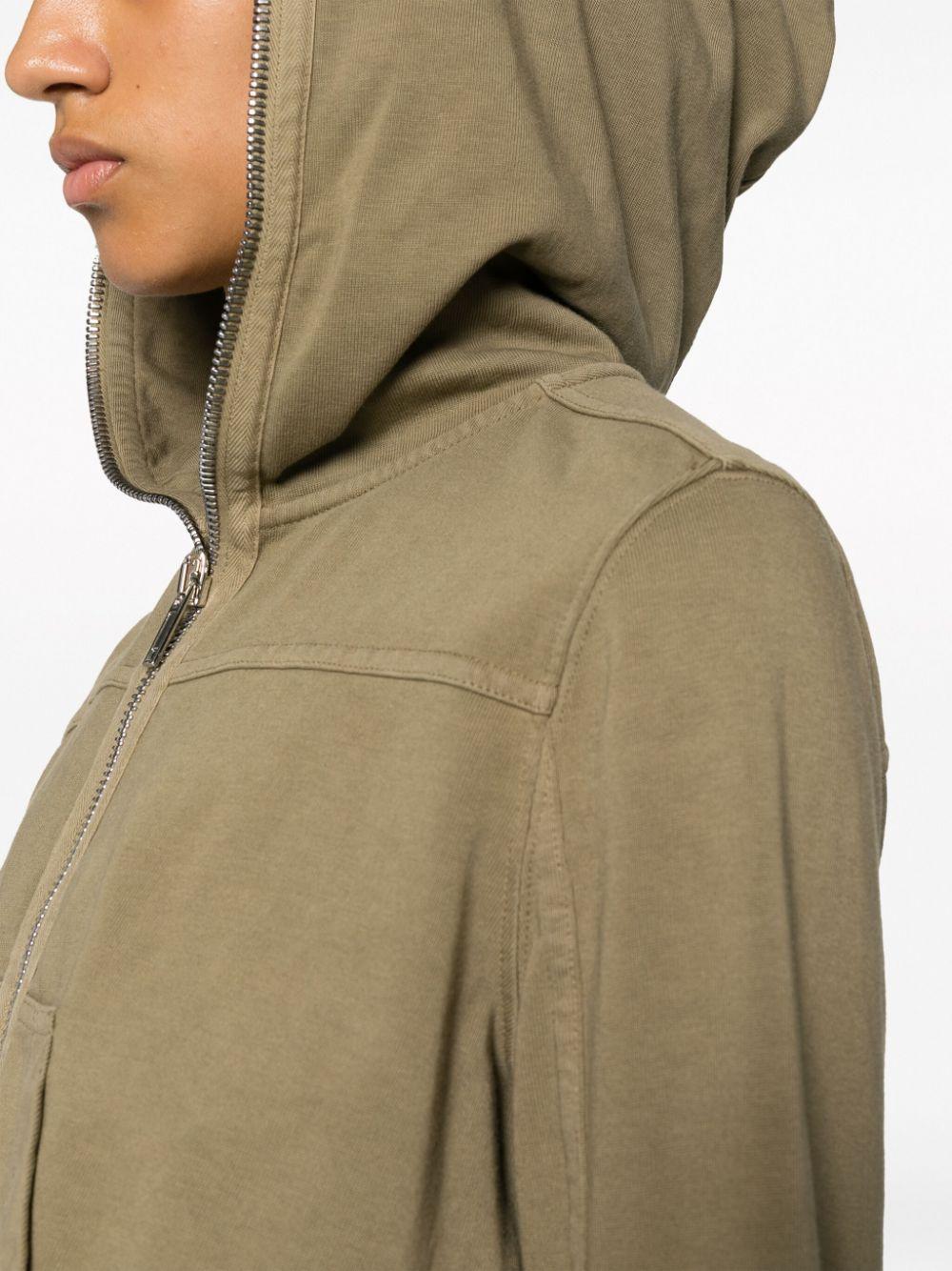 Rick Owens Cropped Organic Cotton Hoodie in Natural | Lyst