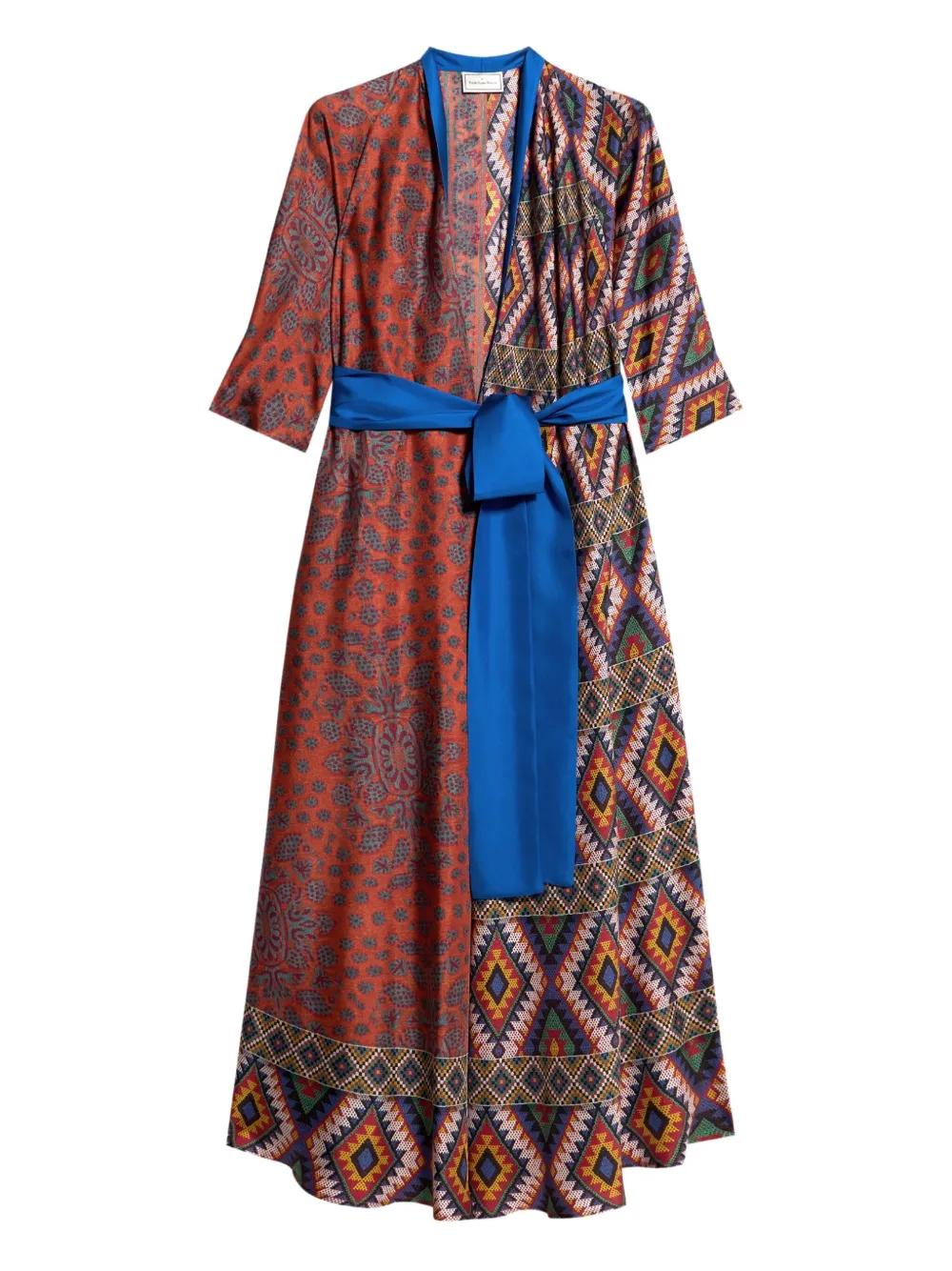 パーティードレス PIERRE LOUIS MASCIA 12153 Dresses Dress Adanastr ADANASTR Wrap Dress Silk Dresses in MULTICOLOR - female