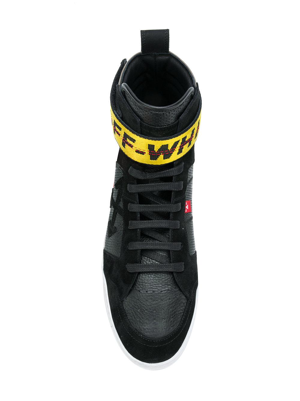 Off white strap shop shoes