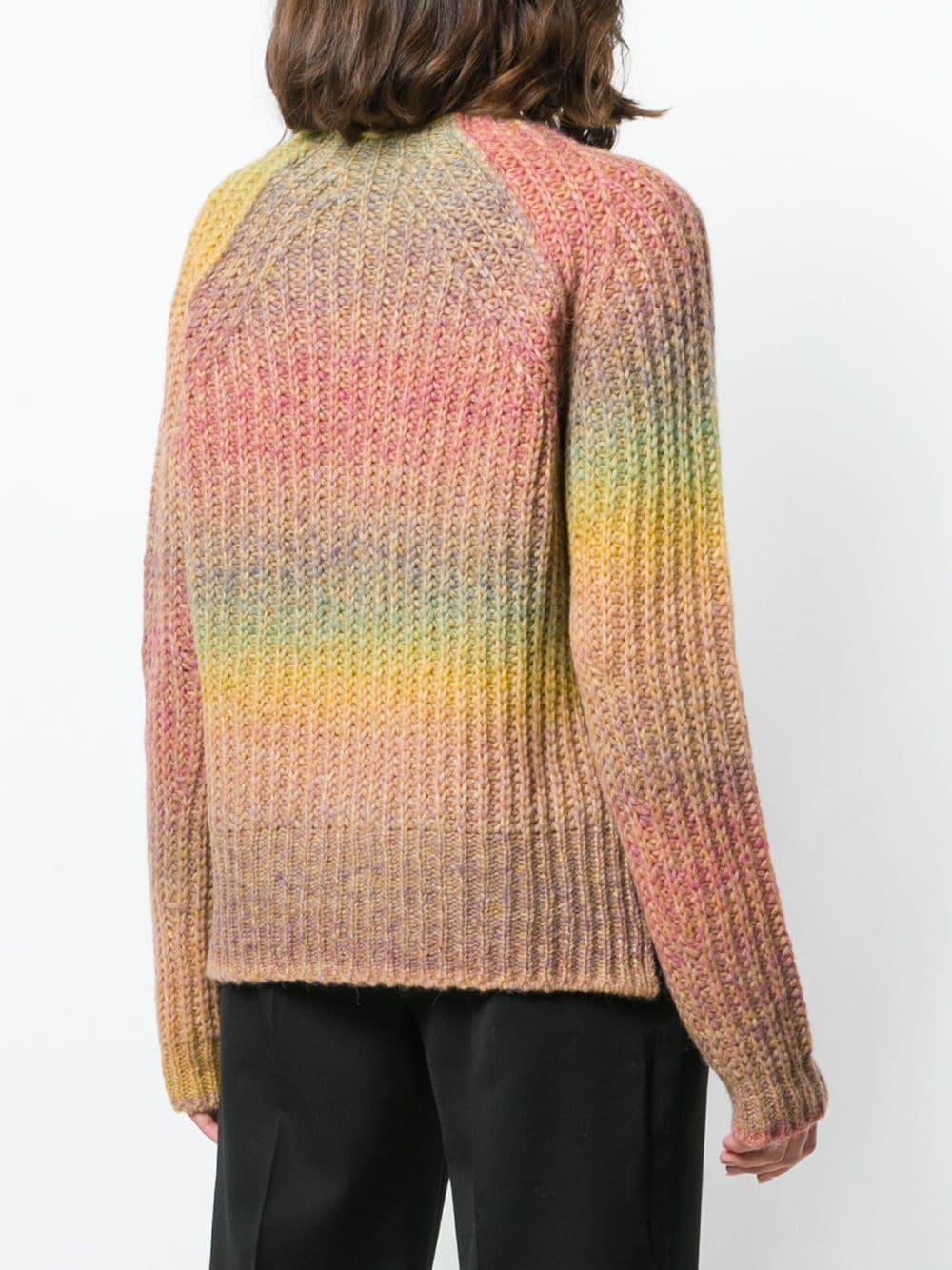 Acne Studios Wool Kyla Rainbow Knit Sweater in Yellow | Lyst