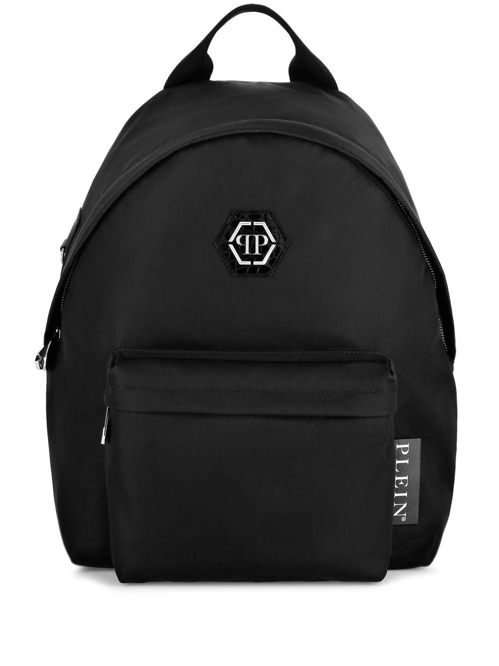 Philipp Plein Hexagon Logo-patch Backpack in Black for Men | Lyst