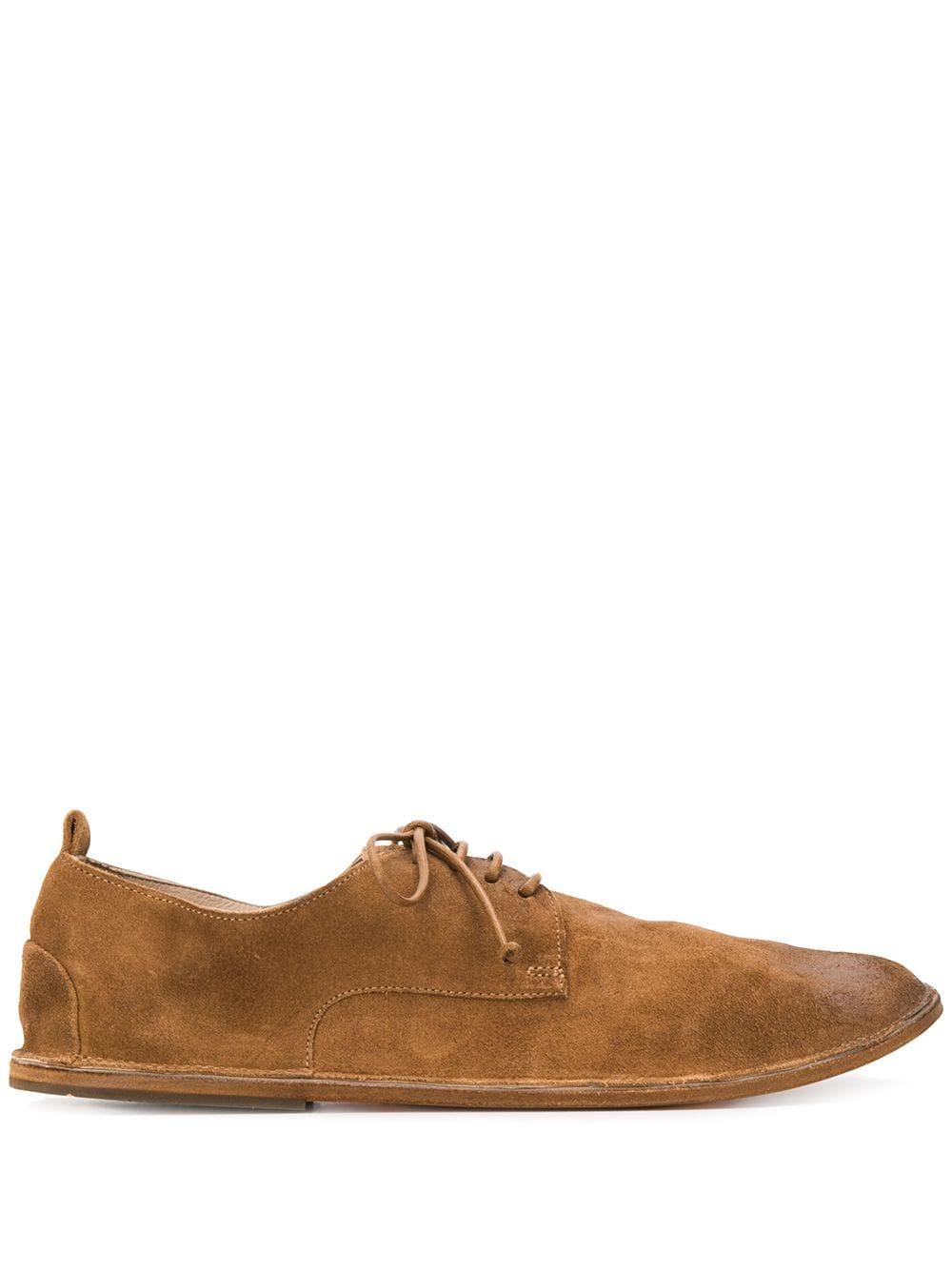 Marsèll Suede Flat-sole Derby Shoes in Brown for Men - Lyst