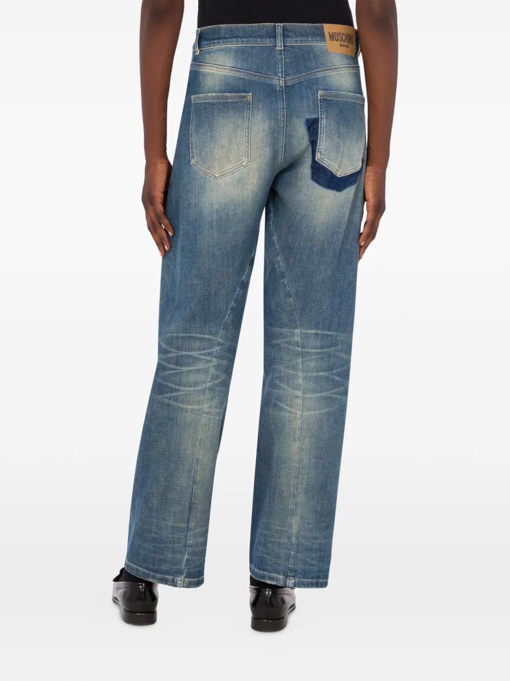Jean Femme Vintage Patchwork Moschino - Taille 29, Neuf Avec étiquettes, Côté Décalé