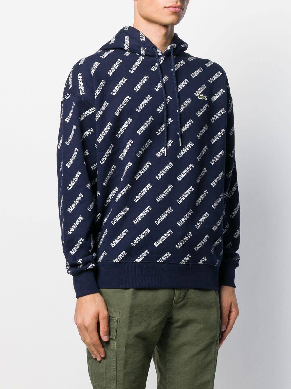 Lacoste L!ive Cotton Logo Print Hoodie 