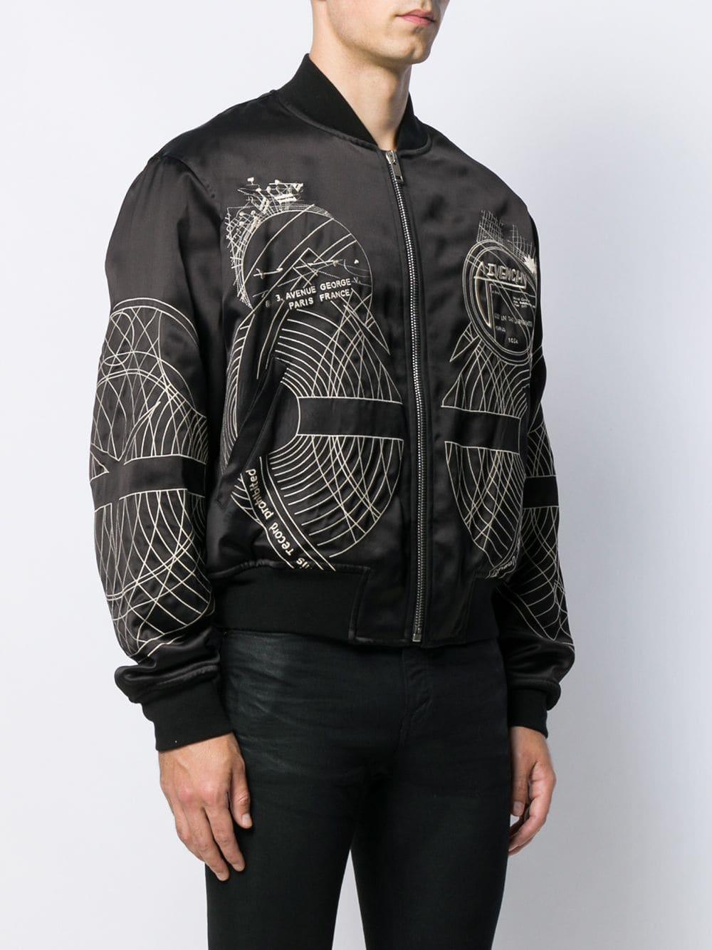 Givenchy Graphic Bomber Jacket in Black for Men | Lyst