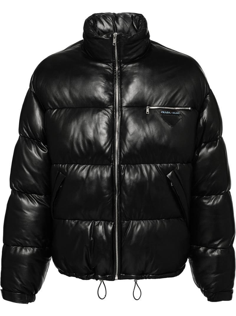 Introducir 81+ imagen prada leather jacket - Abzlocal.mx