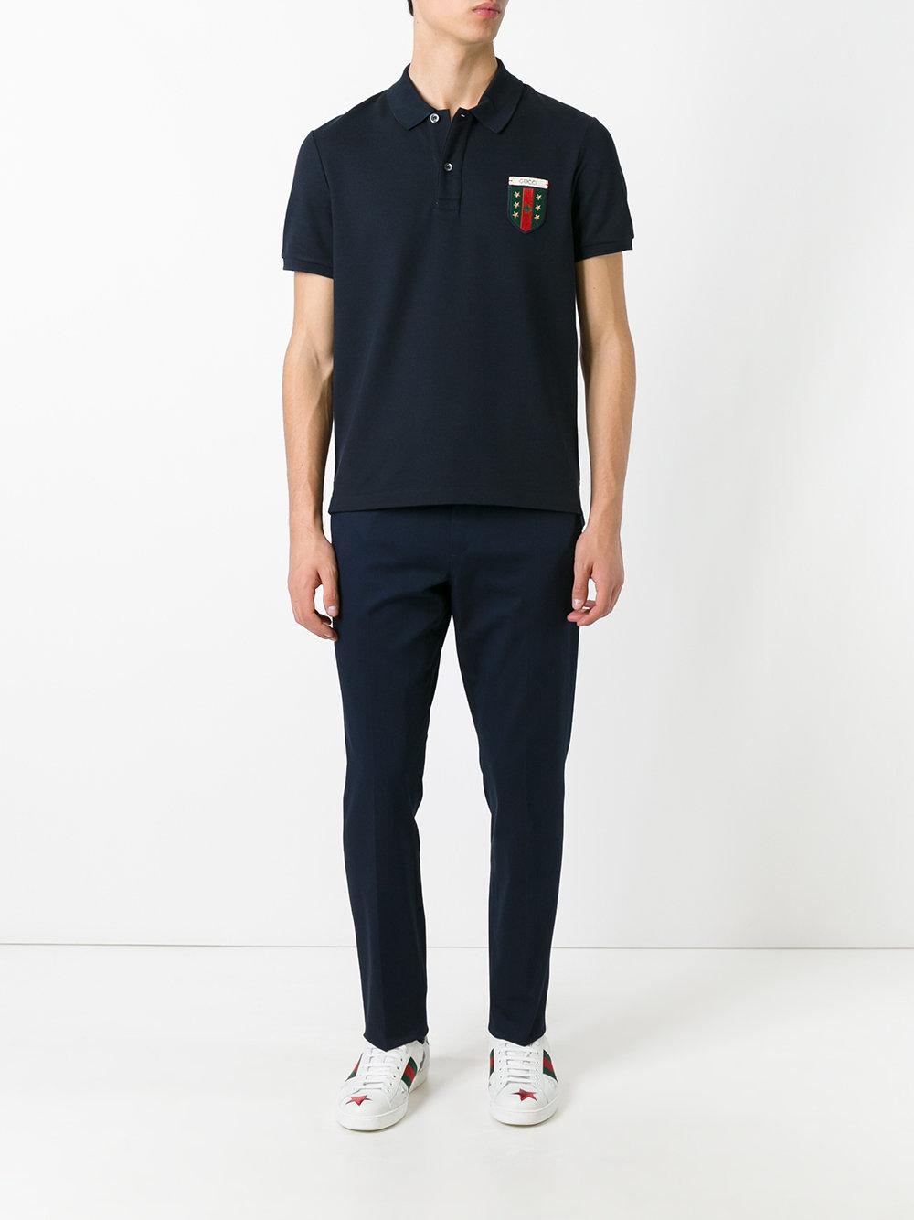 gucci crest polo