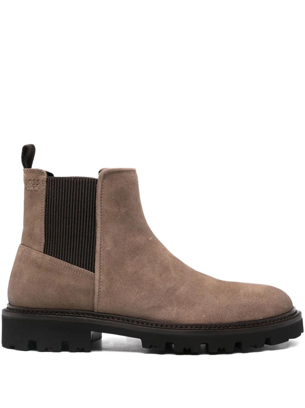 ▪️ HUGO BOSS BECKHAMエディション スエード チェルシーブーツ BOSS - BECKHAM x BOSS チェルシーブーツ スエード - ベージュ