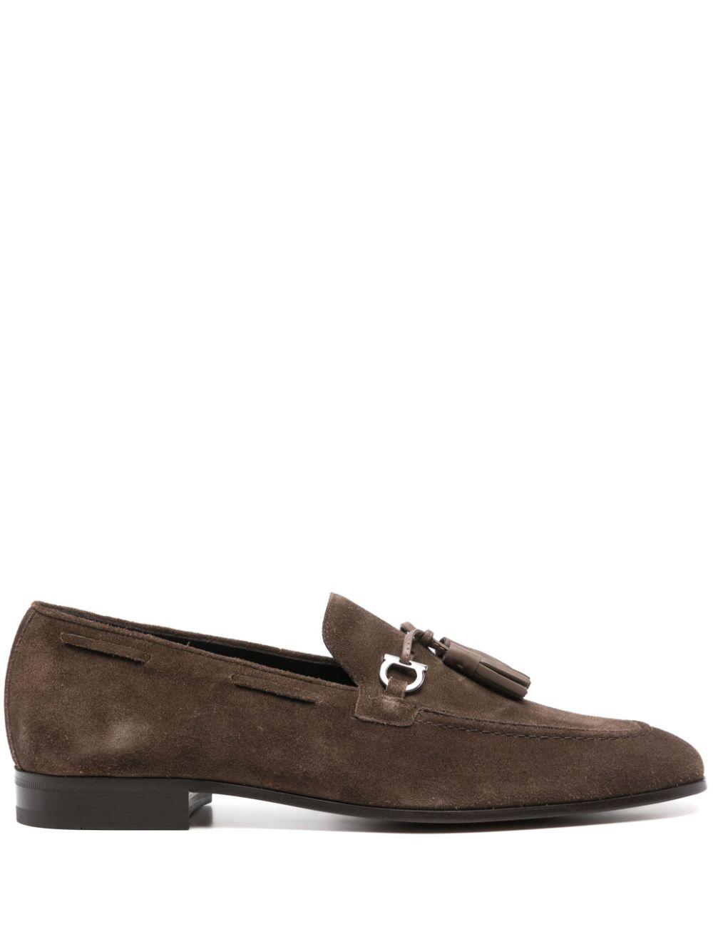 お値下げ‼️フェラガモ こげ茶スエード Ferragamo スエード ダービーシューズ | ブラウン | FARFETCH JP
