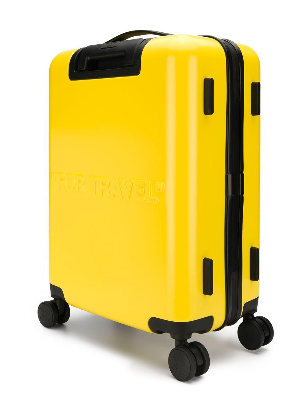 off white travel luggage