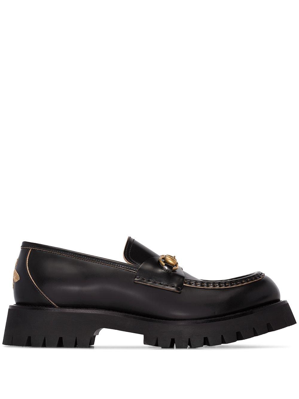 Gucci Django Horsebit Chunky Loafers in Black for Men | Lyst