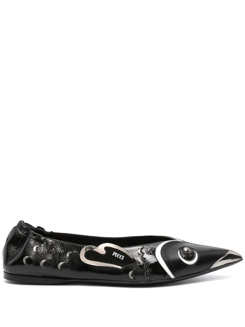 Pucci Me Leather Ballerina Shoes Black Lyst UK