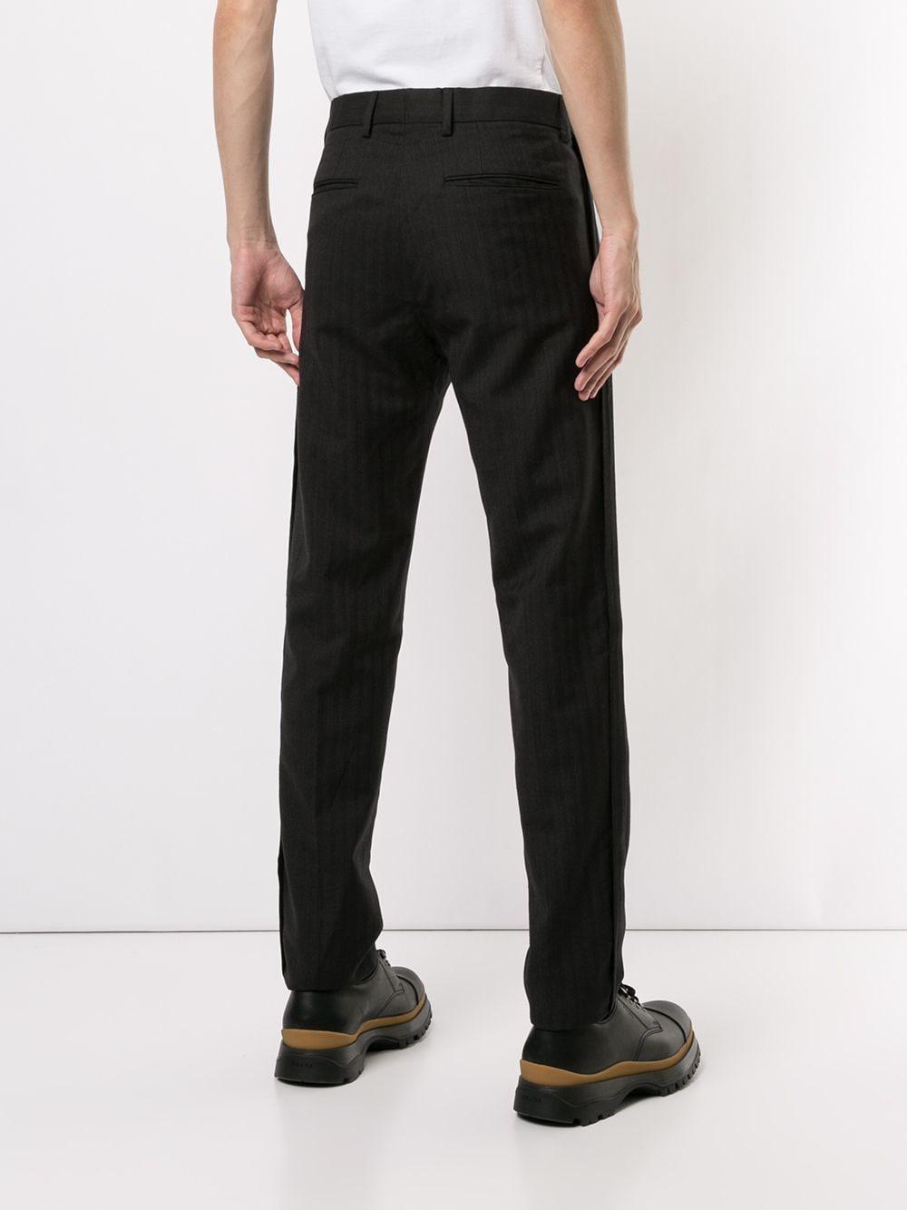 Cerruti 1881 Wool High Waisted Straight Fit Trousers in Black for Men ...