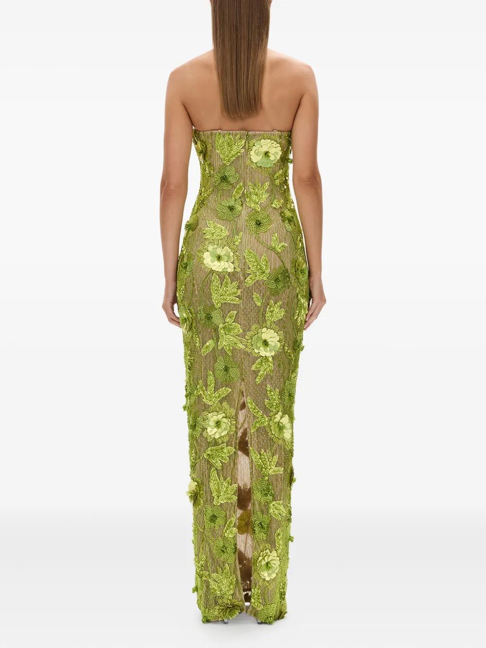 Rachel Gilbert Pierre Floral-Embellished Strapless Gown in Green | Lyst Rachel Gilbert Pierre Floral-Embellished Strapless Gown in Green | Lyst