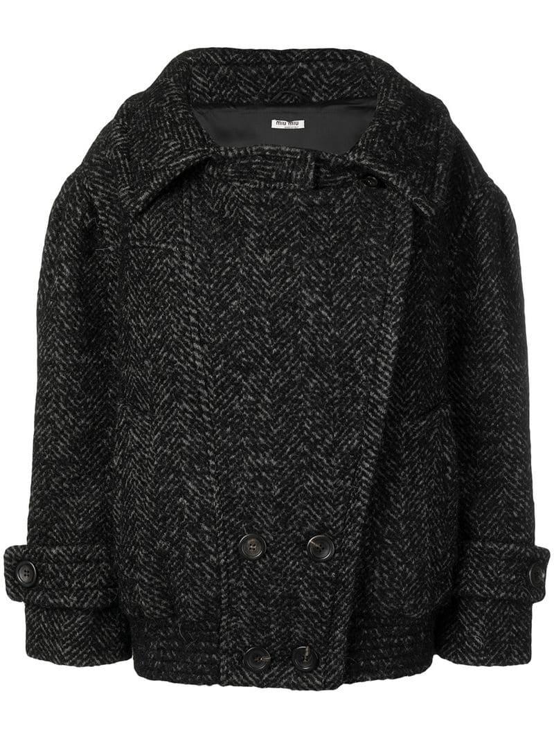 miu miu double breasted coat